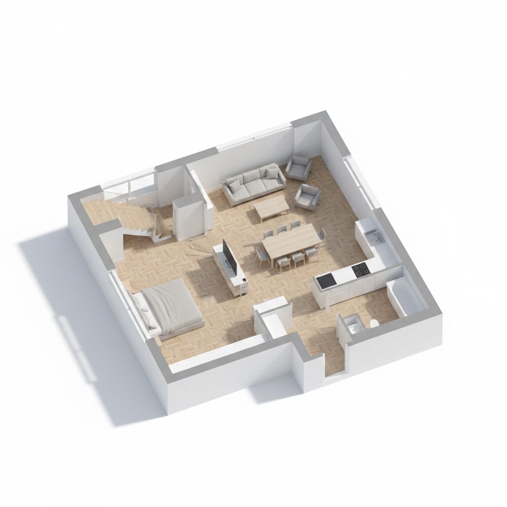 Vue 3D du projet, modélisation avant travaux